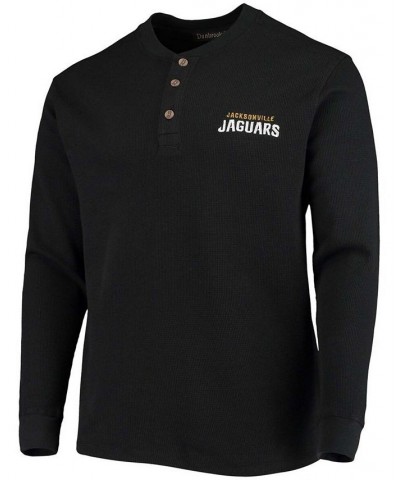 Men's Black Jacksonville Jaguars Maverick Thermal Henley Long Sleeve T-shirt $28.55 T-Shirts