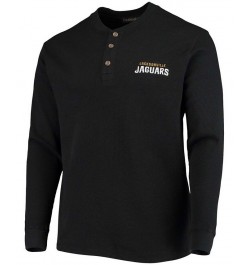 Men's Black Jacksonville Jaguars Maverick Thermal Henley Long Sleeve T-shirt $28.55 T-Shirts