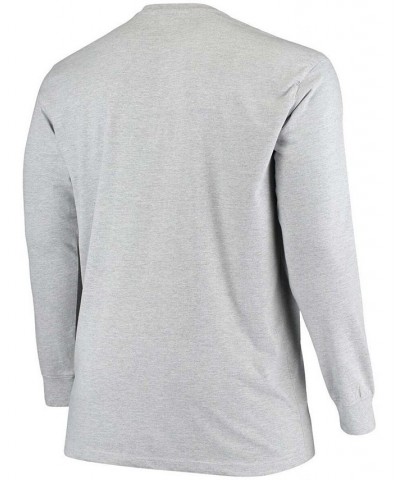 Men's Big and Tall Heathered Gray Miami Dolphins Practice Long Sleeve T-shirt $17.20 T-Shirts