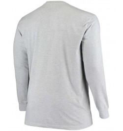 Men's Big and Tall Heathered Gray Miami Dolphins Practice Long Sleeve T-shirt $17.20 T-Shirts