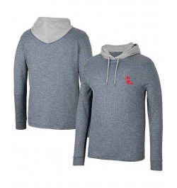 Men's Navy Ole Miss Rebels Ballot Waffle-Knit Thermal Long Sleeve Hoodie T-shirt $31.50 T-Shirts