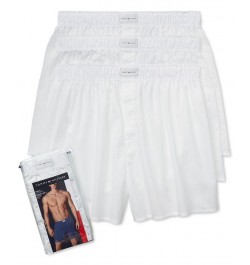 Men's 3-Pk. Classic Printed Cotton Poplin Boxers PD01 $19.59 Underwear