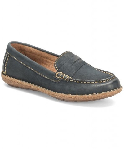 Women's Nerina Comfort Slip On Flats Blue $48.10 Shoes