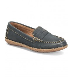 Women's Nerina Comfort Slip On Flats Blue $48.10 Shoes