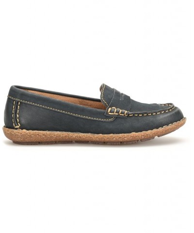 Women's Nerina Comfort Slip On Flats Blue $48.10 Shoes