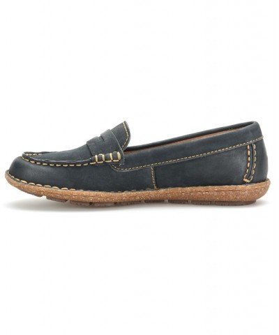 Women's Nerina Comfort Slip On Flats Blue $48.10 Shoes