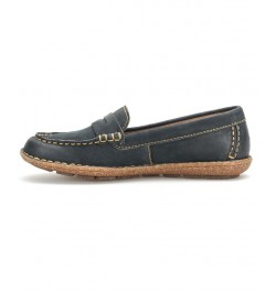 Women's Nerina Comfort Slip On Flats Blue $48.10 Shoes