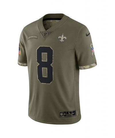 Men's Archie Manning Olive New Orleans Saints 2022 Salute To Service Retired Player Limited Jersey $46.40 Jersey