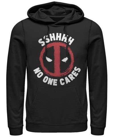 Men's No One Cares Hoodie Fleece Pullover Black $31.02 Sweatshirt