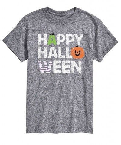 Men's Happy Halloween Classic Fit T-shirt Gray $15.40 T-Shirts