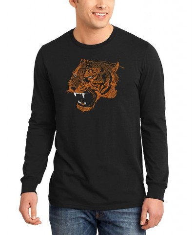 Men's Beast Mode Word Art Long Sleeve T-shirt Black $18.00 T-Shirts