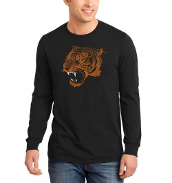 Men's Beast Mode Word Art Long Sleeve T-shirt Black $18.00 T-Shirts