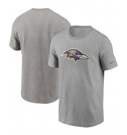 Men's Heathered Gray Baltimore Ravens Primary Logo T-shirt $20.25 T-Shirts