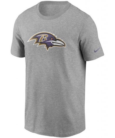 Men's Heathered Gray Baltimore Ravens Primary Logo T-shirt $20.25 T-Shirts