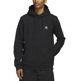 Men's Trefoil Essentials Long-Sleeve Hoodie Black $28.70 Sweatshirt