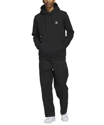 Men's Trefoil Essentials Long-Sleeve Hoodie Black $28.70 Sweatshirt