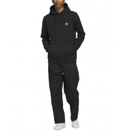 Men's Trefoil Essentials Long-Sleeve Hoodie Black $28.70 Sweatshirt