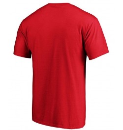 Men's Red Washington Capitals Team Logo Lockup T-shirt $18.28 T-Shirts