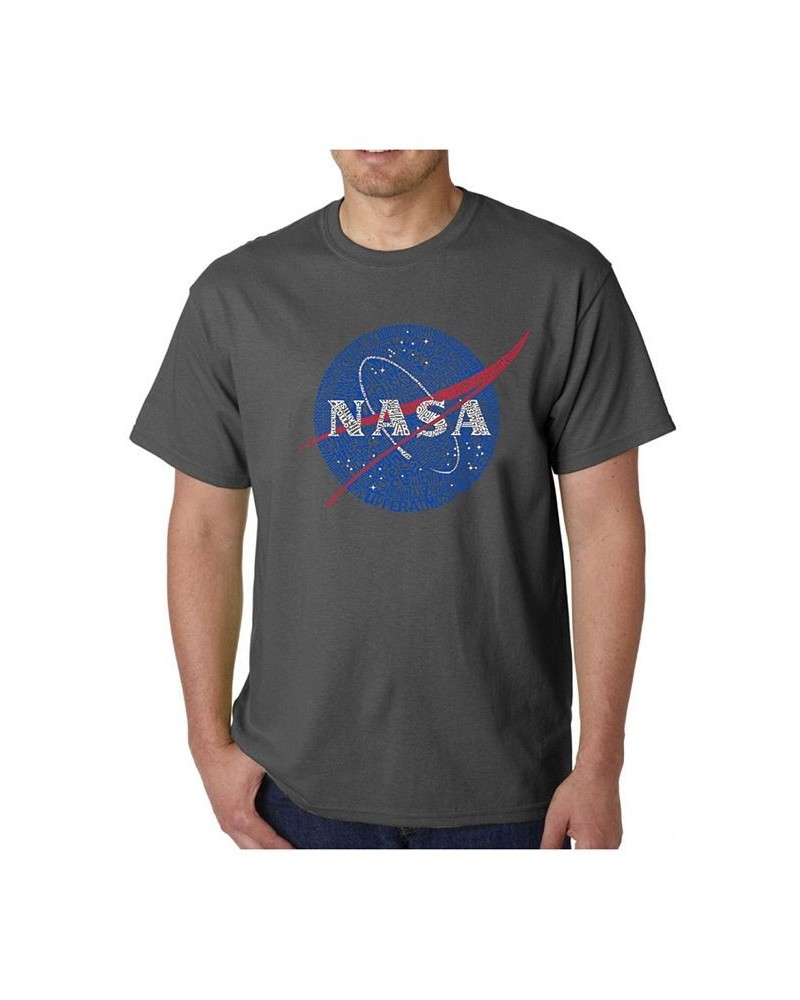 Mens Word Art T-Shirt - Nasa Meatball Logo Gray $24.74 T-Shirts