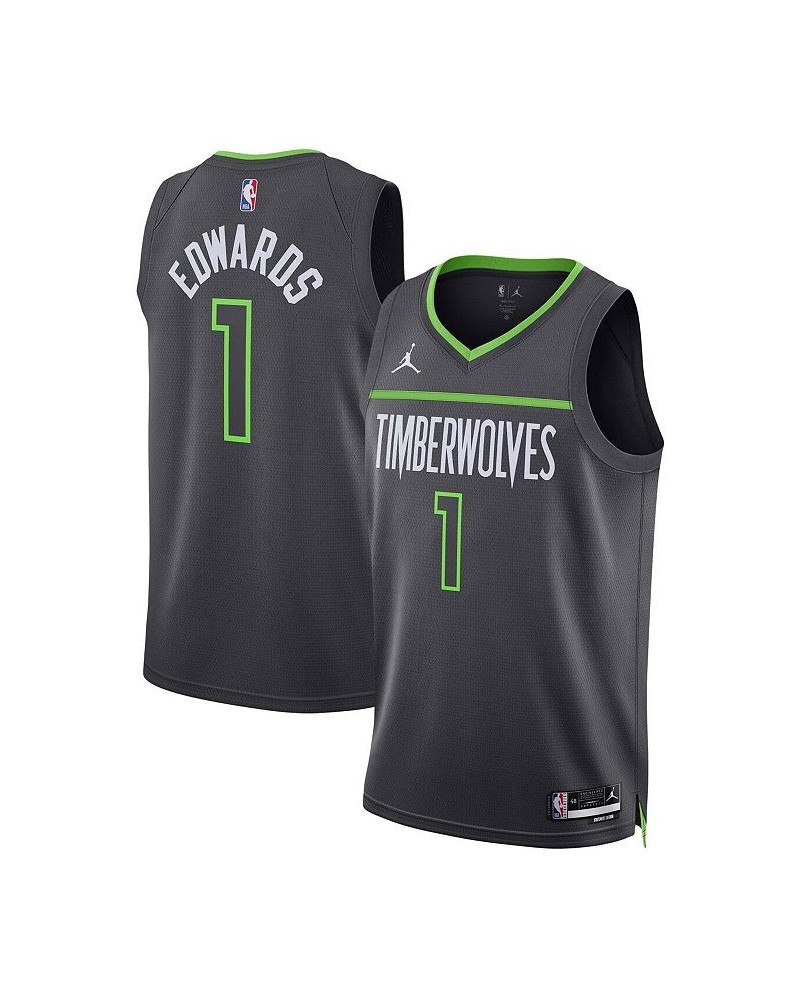 Men's Brand Anthony Edwards Charcoal Minnesota Timberwolves 2022/23 Statement Edition Swingman Jersey $62.40 Jersey