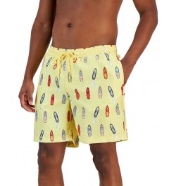 Men's Wave Catchers Swim Trunks Yellow $13.24 Swimsuits