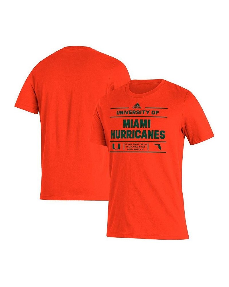 Men's Orange Miami Hurricanes Front Page Amplifier T-shirt $14.35 T-Shirts