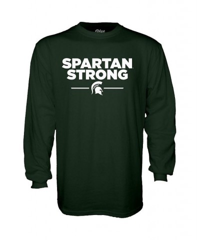 Men's Green Michigan State Spartans Spartan Strong Long Sleeve T-shirt $28.49 T-Shirts