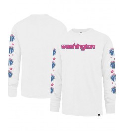 Men's White Washington Wizards City Edition Downtown Franklin Long Sleeve T-shirt $35.19 T-Shirts