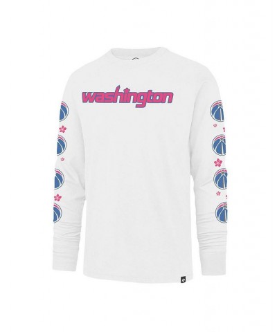 Men's White Washington Wizards City Edition Downtown Franklin Long Sleeve T-shirt $35.19 T-Shirts