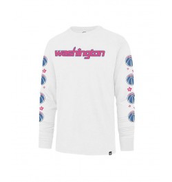 Men's White Washington Wizards City Edition Downtown Franklin Long Sleeve T-shirt $35.19 T-Shirts