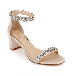 Women's Bronwen Block Heel Evening Sandals Champagne $59.50 Shoes