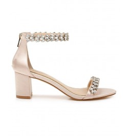 Women's Bronwen Block Heel Evening Sandals Champagne $59.50 Shoes