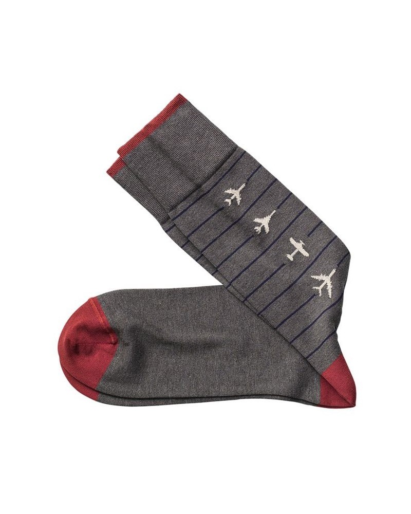 Airplanes Socks Gray $11.70 Socks