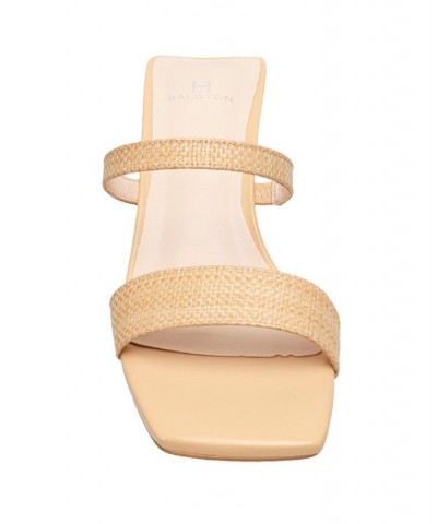 Women's Ball-Heeled Slip On Dress Sandals Natural $47.52 Shoes