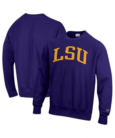 Men's Purple LSU Tigers Arch Reverse Weave Pullover Sweatshirt $37.40 Sweatshirt