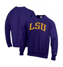 Men's Purple LSU Tigers Arch Reverse Weave Pullover Sweatshirt $37.40 Sweatshirt