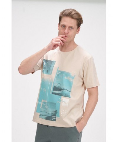 Men's Modern Print Fitted Cali T-shirt PD03 $35.00 T-Shirts