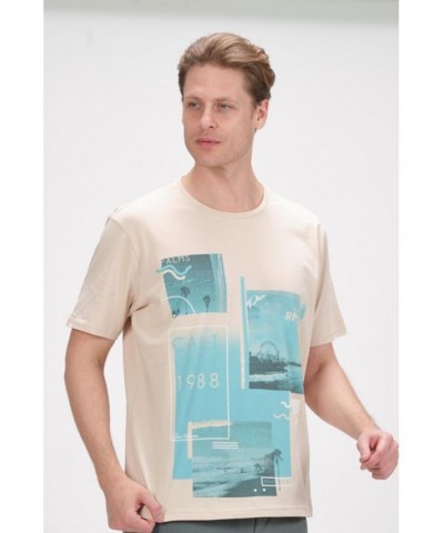 Men's Modern Print Fitted Cali T-shirt PD03 $35.00 T-Shirts