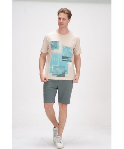 Men's Modern Print Fitted Cali T-shirt PD03 $35.00 T-Shirts