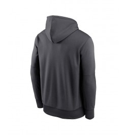 Men's Anthracite San Diego Padres Bracket Icon Performance Pullover Hoodie $49.49 Sweatshirt