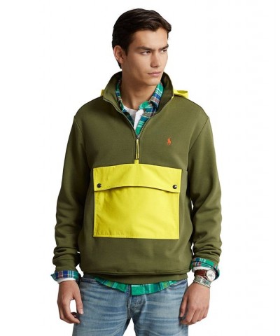 Men's Water-Repellent Hybrid Hoodie Green $40.11 Sweatshirt