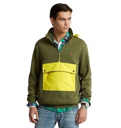 Men's Water-Repellent Hybrid Hoodie Green $40.11 Sweatshirt