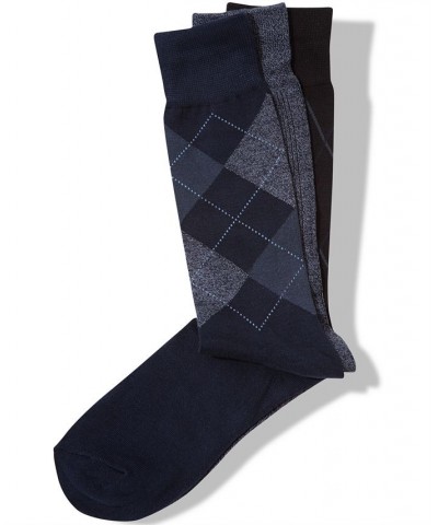 Perry Ellis Men's 3-Pk. Patterned Dress Socks Dark Assorted $12.06 Socks