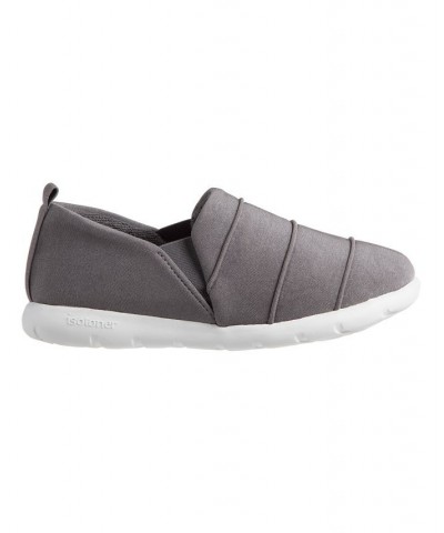 Zenz from Isotoner Women's Indoor/Outdoor Pintuck Lauren Slip-Ons Gray $15.90 Shoes