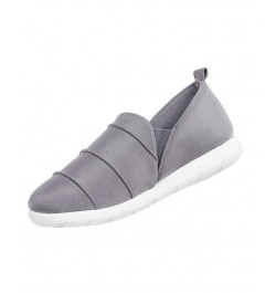 Zenz from Isotoner Women's Indoor/Outdoor Pintuck Lauren Slip-Ons Gray $15.90 Shoes