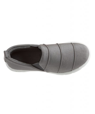 Zenz from Isotoner Women's Indoor/Outdoor Pintuck Lauren Slip-Ons Gray $15.90 Shoes