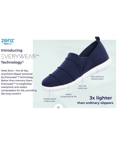 Zenz from Isotoner Women's Indoor/Outdoor Pintuck Lauren Slip-Ons Gray $15.90 Shoes