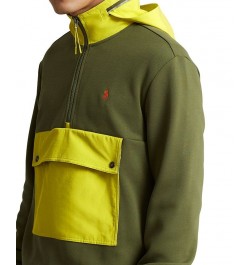 Men's Water-Repellent Hybrid Hoodie Green $40.11 Sweatshirt