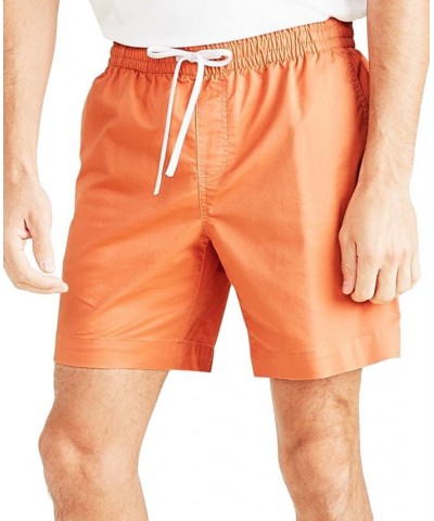 Men's Playa Straight-Fit Stretch Drawstring Shorts Orange $14.28 Shorts