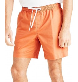 Men's Playa Straight-Fit Stretch Drawstring Shorts Orange $14.28 Shorts